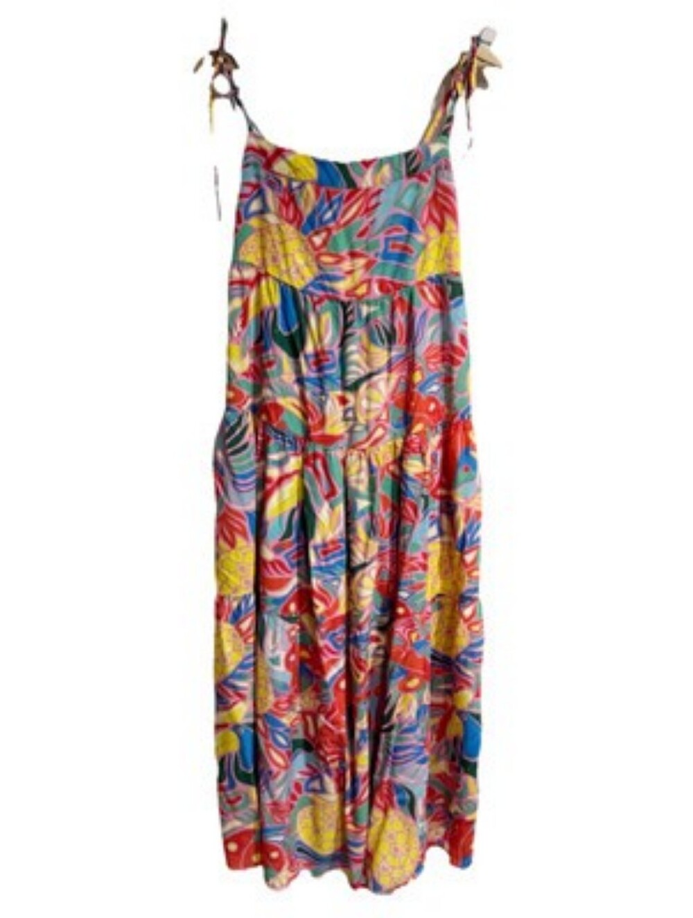 Kenny Flowers Vibrant Multicolor Floral Maxi Dress- Pink & Yellow Print